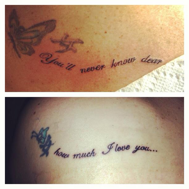 Mother Daughter Quote Tattoos
 Microcosm Mother Daughter script tattoo