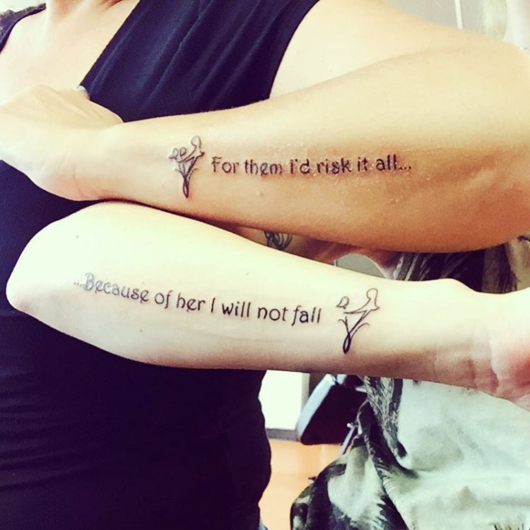 Mother Daughter Quote Tattoos
 31 Beautifully Mother Daughter Tattoo Ideas