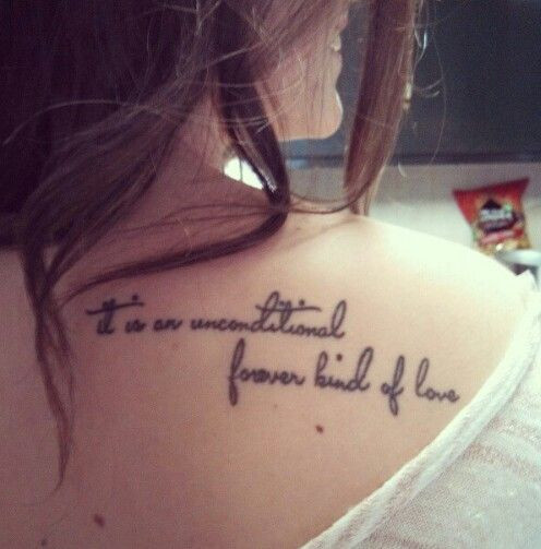 Mother Daughter Quote Tattoos
 Cute shoulder tattoo Mother daughter quote