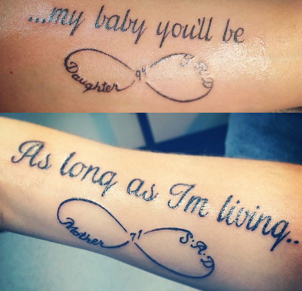 Mother Daughter Quote Tattoos
 50 Truly Touching Mother Daughter Tattoo Designs