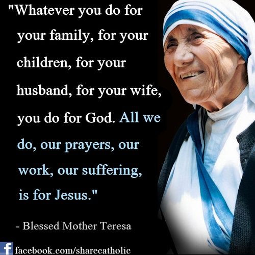 Mother Teresa Quotes On Family
 Mother Teresa’s Nazareth Prayer for the Family pinterest