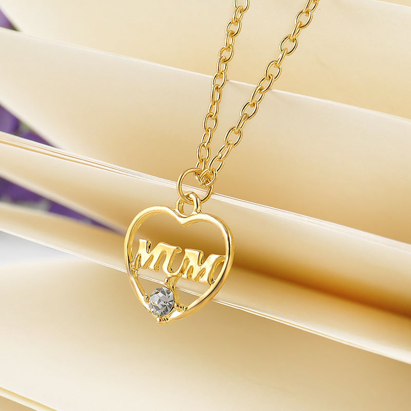 Mothers Day Necklace
 10PCS Lot Mum Pendant Gold Gift Chain Heart Love Jewelry