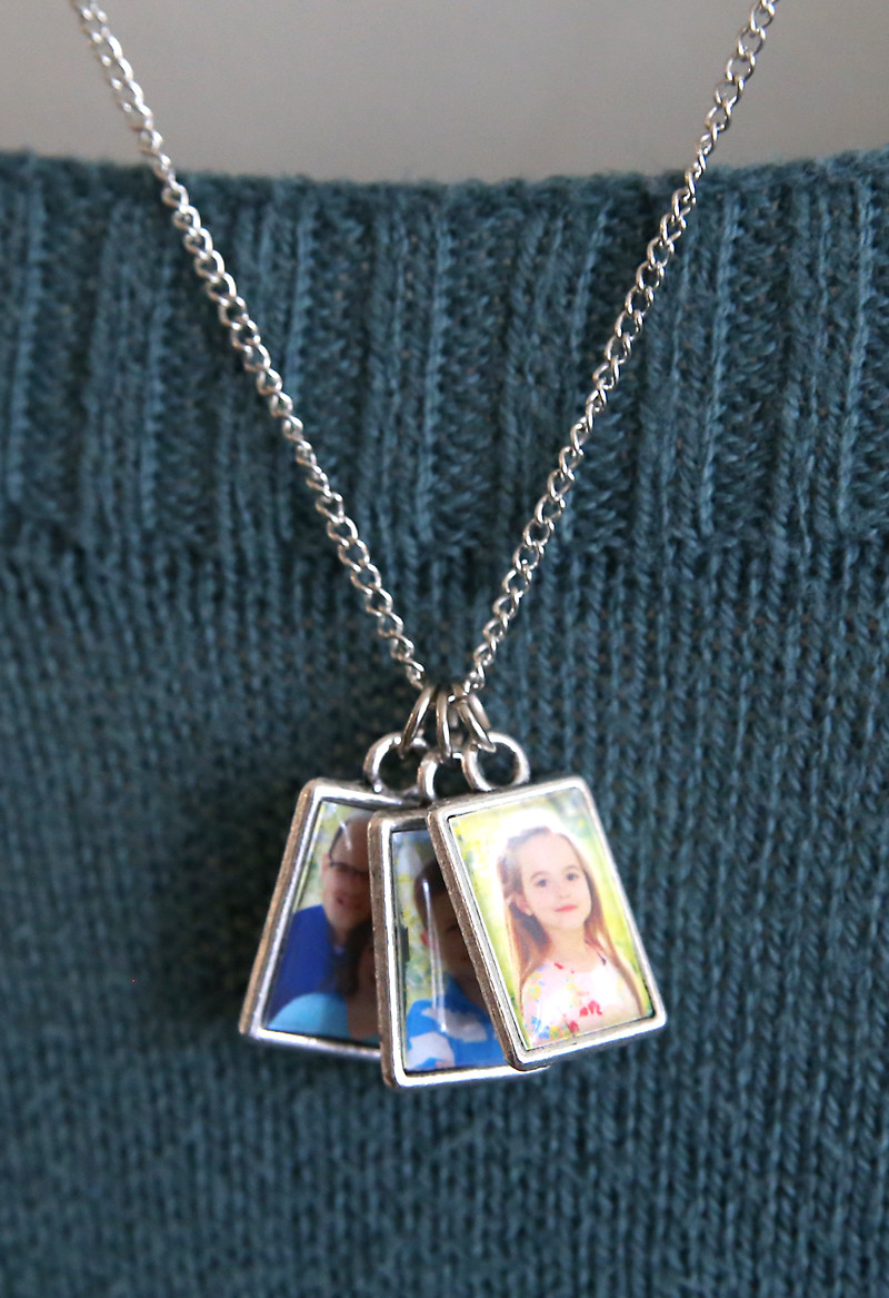 Mothers Day Necklace
 DIY photo album necklace perfect for Mother s Day  It
