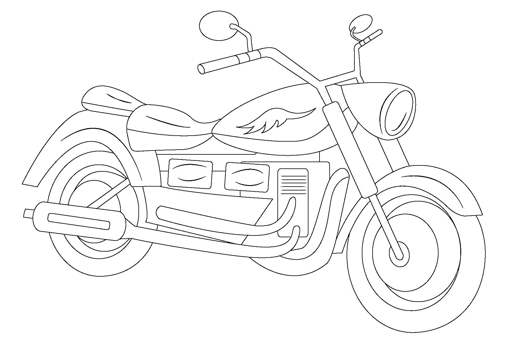 Motorcycle Coloring Pages For Kids
 Free Printable Motorcycle Coloring Pages For Kids