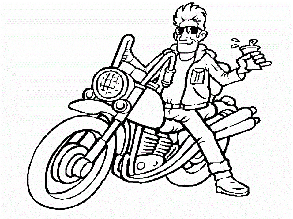 Motorcycle Coloring Pages For Kids
 Free Printable Motorcycle Coloring Pages For Kids