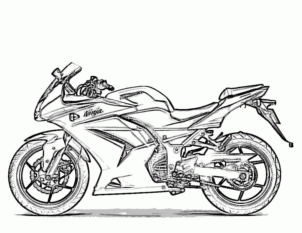 Motorcycle Coloring Pages For Kids
 Motorcycle Coloring Page