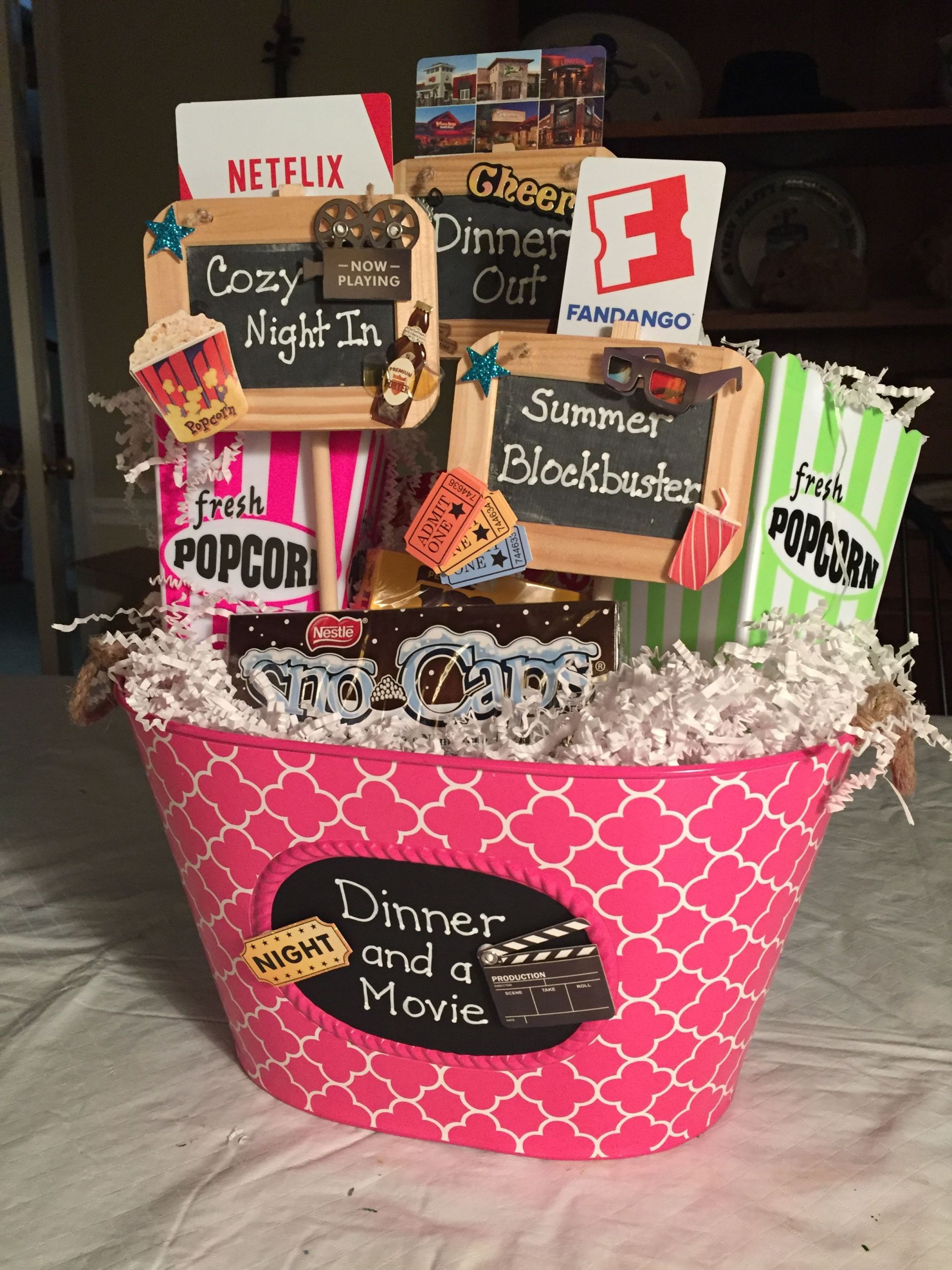 Movie Date Night Gift Basket Ideas
 Dinner and a Movie