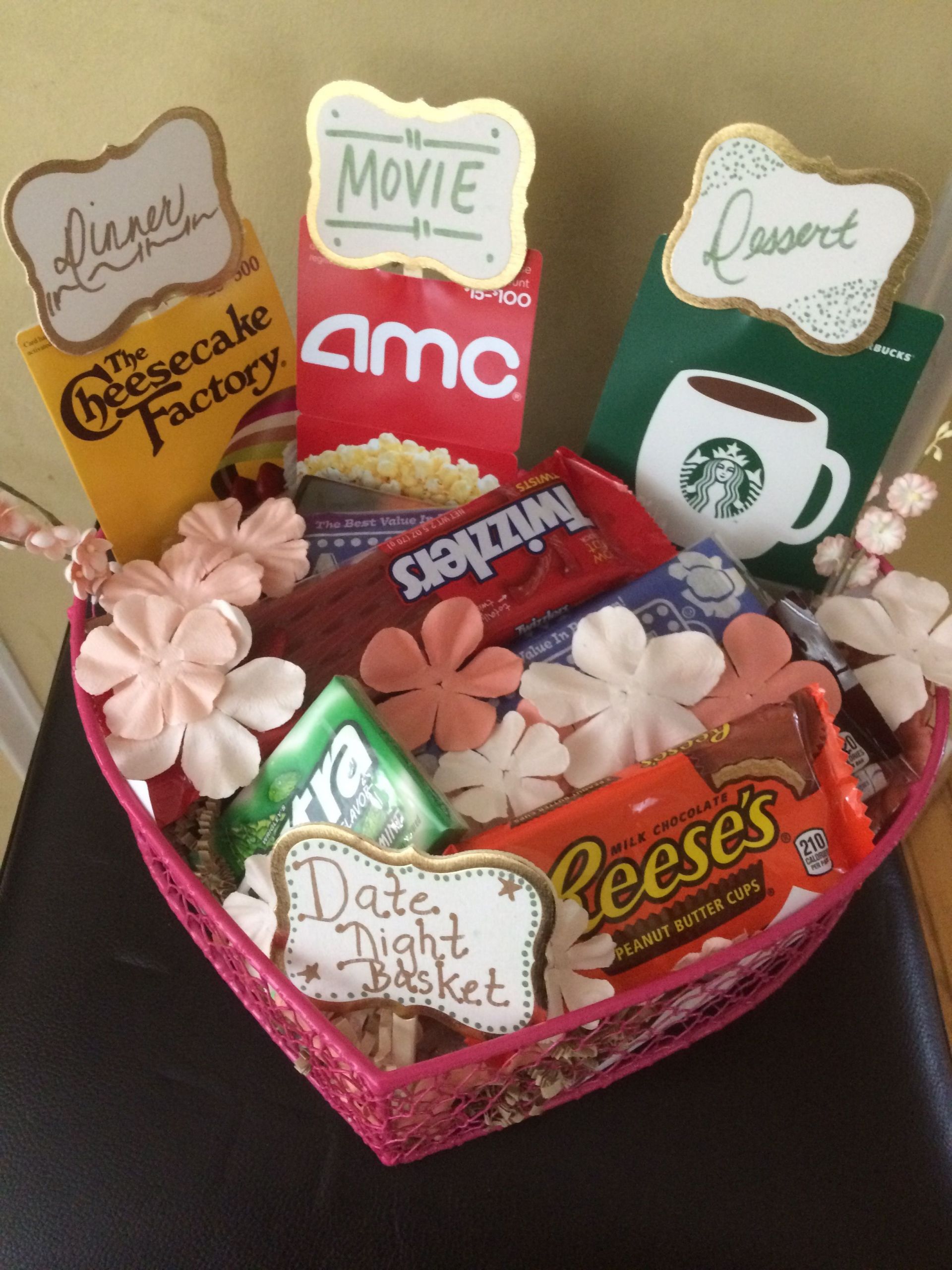 Movie Date Night Gift Basket Ideas
 Date Night Basket For Bride To Be Wedding Shower Gift
