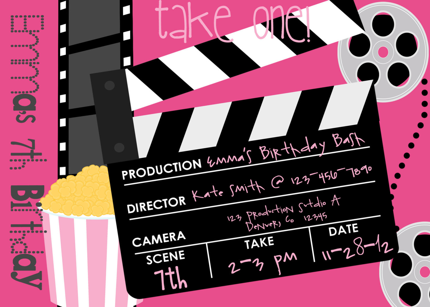 Movie Themed Birthday Party Invitations
 FREE Printable Movie Themed Birthday Party Invitations