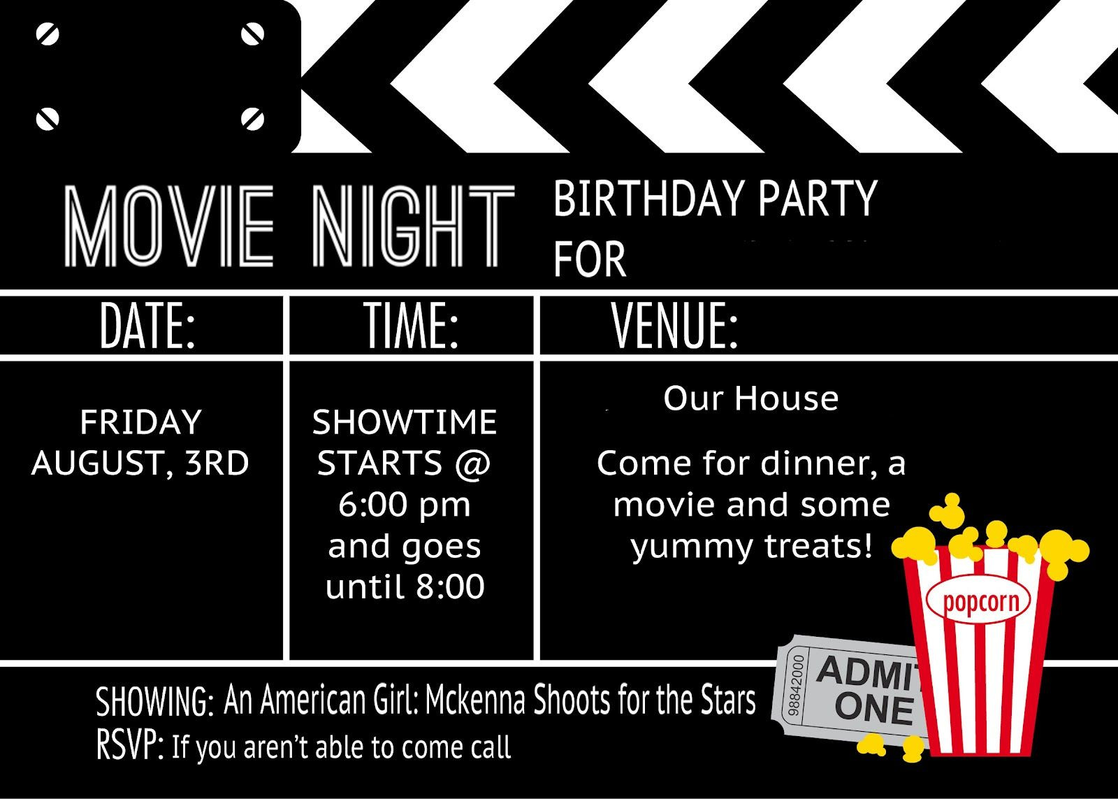 Movie Themed Birthday Party Invitations
 Surprise 60th Birthday Invitation