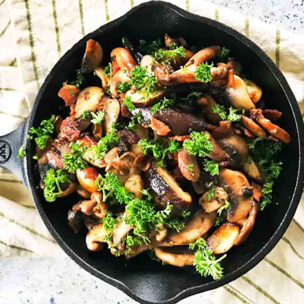 Mushroom Recipes Easy
 Keto Mushrooms with Bacon