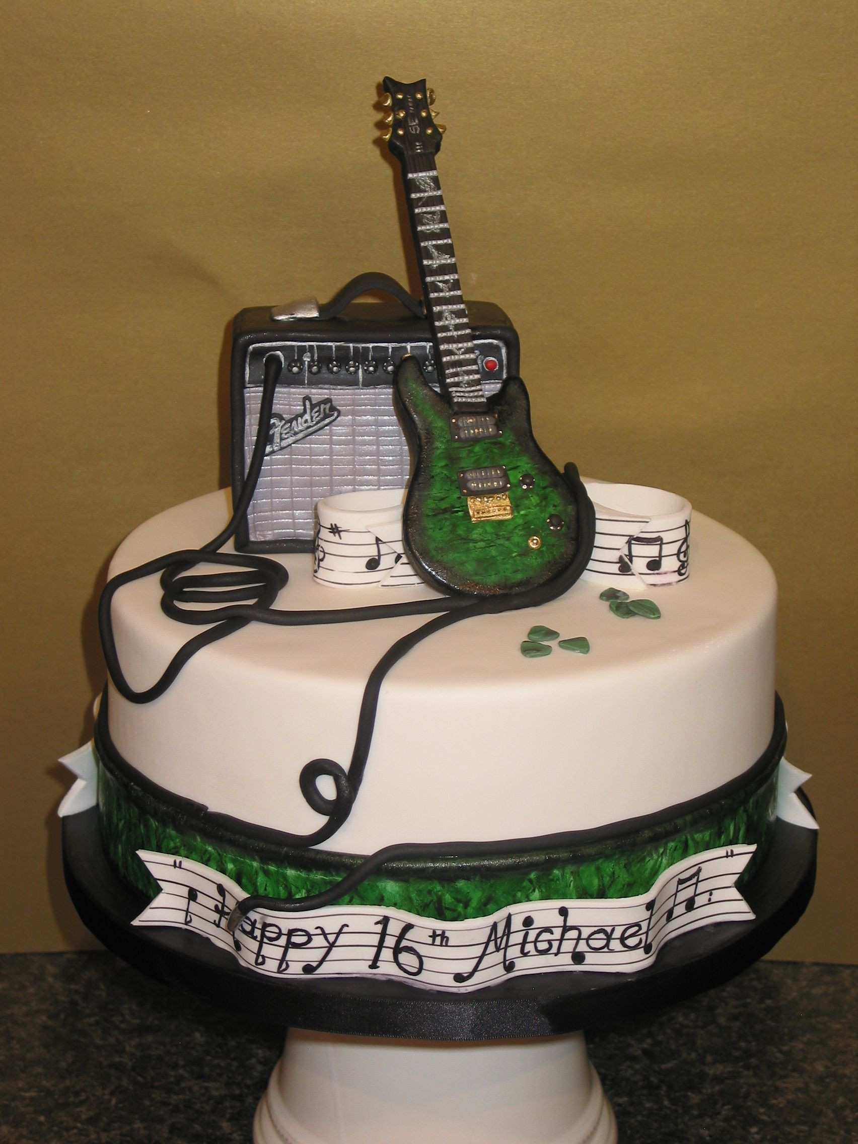 Music Birthday Cakes
 Guitar music birthday cake crafts