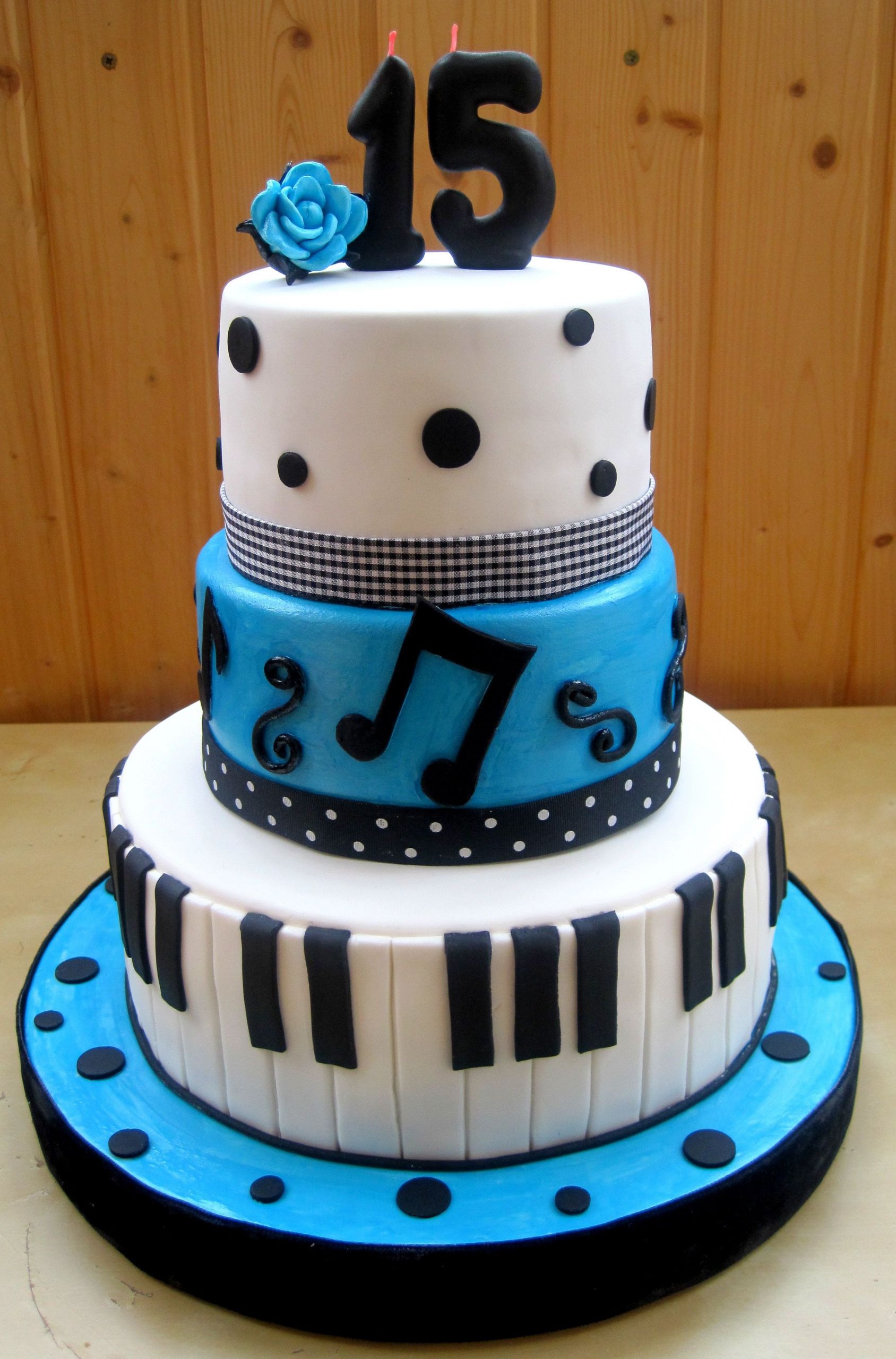 Music Birthday Cakes
 music cake 15th birthday cake