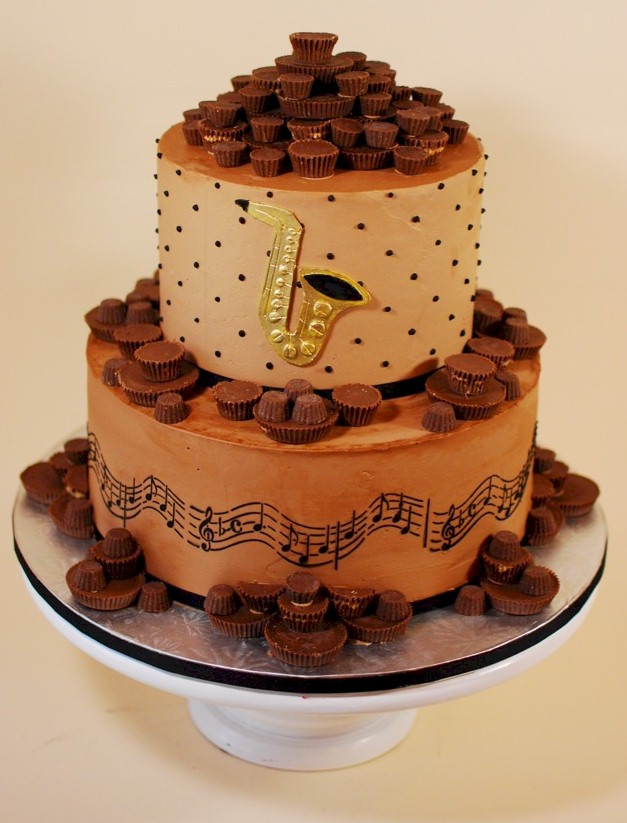 Music Birthday Cakes
 Cup a Dee Cakes Blog Saxophone Music Lover Cake