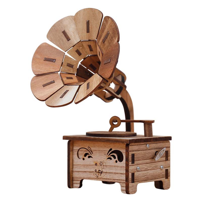Music Box DIY
 Creative Gramophone Wooden Music Box DIY Wood Musical