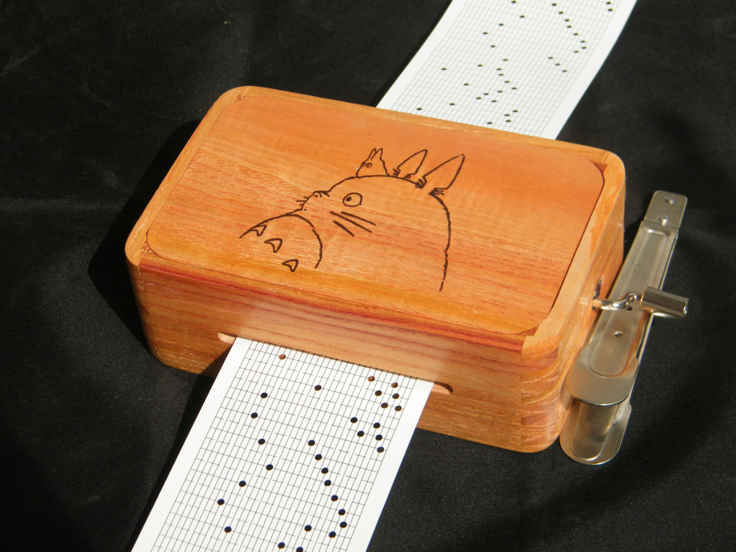 Music Box DIY
 wooden music box using strips 30 note Ghibli music Mononoke
