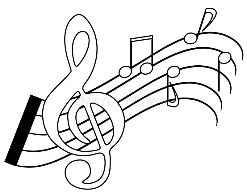Music Coloring Pages For Kids
 Coloring notes stock illustration Illustration of black