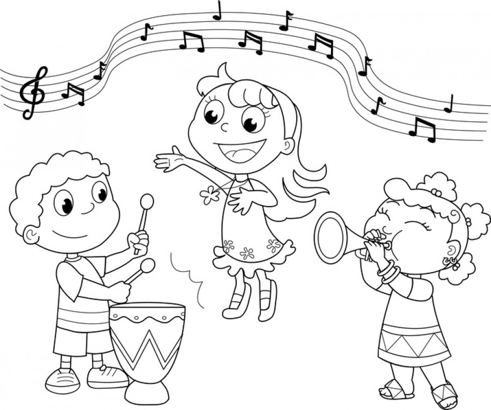 Music Coloring Pages For Kids
 Get This Simple Music Coloring Pages to Print for