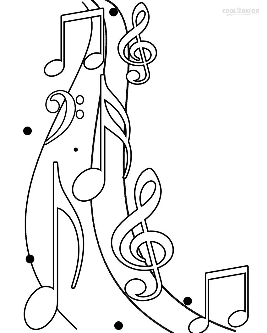 Music Coloring Pages For Kids
 Printable Music Note Coloring Pages For Kids