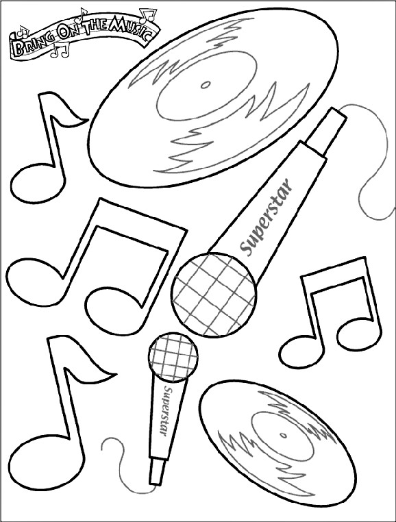 Music Coloring Pages For Kids
 Bring on the Music Coloring Page