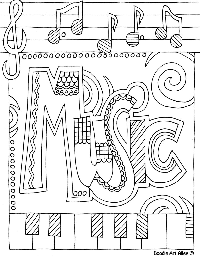 Music Coloring Pages For Kids
 music color page more for me than the kids With