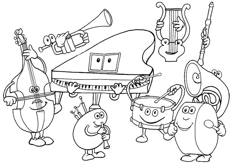 Music Coloring Pages Printable
 Music Coloring Pages Coloringpages1001