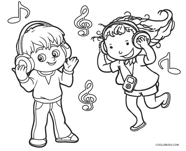 Music Coloring Pages Printable
 Free Printable Music Coloring Pages For Kids