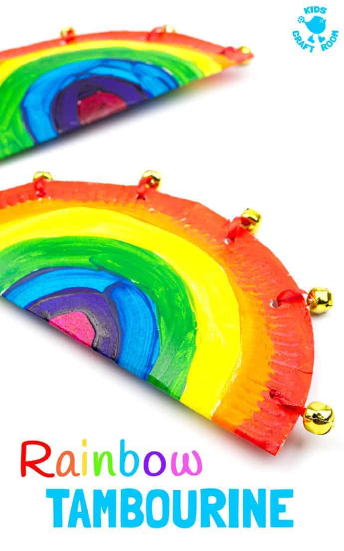 Music Crafts For Adults
 Rainbow Paper Plate Tambourine Craft Kids Craft Room