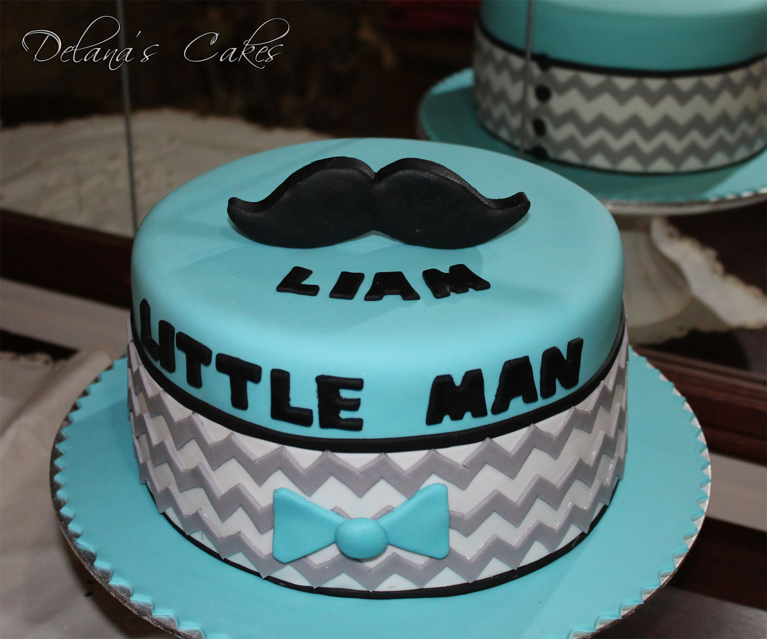 Mustache Birthday Cakes
 Delana s Cakes Little man mustache cakes