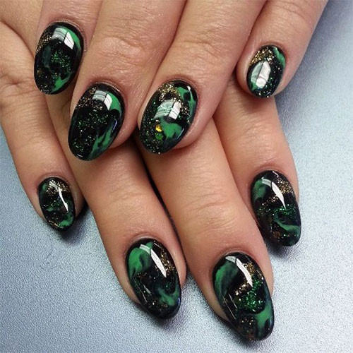 Nail Art Green
 65 Most Stylish Green And Black Nail Art Design Ideas