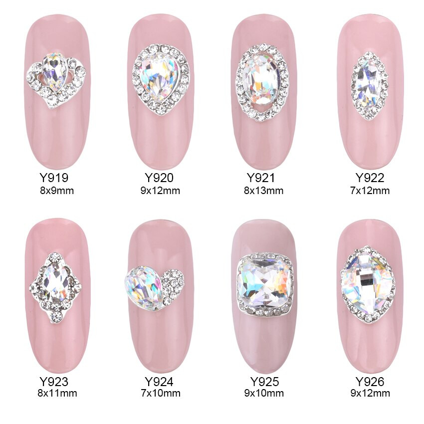 Nail Designs With Rhinestones And Glitter
 10pcs Crystal strass nagel decorative nail art rhinestones