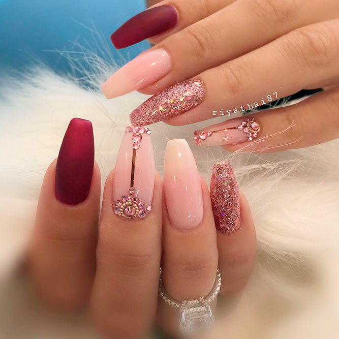 Nail Designs With Rhinestones And Glitter
 21 Gleaming Rhinestones Nail Perfection For An Incredible