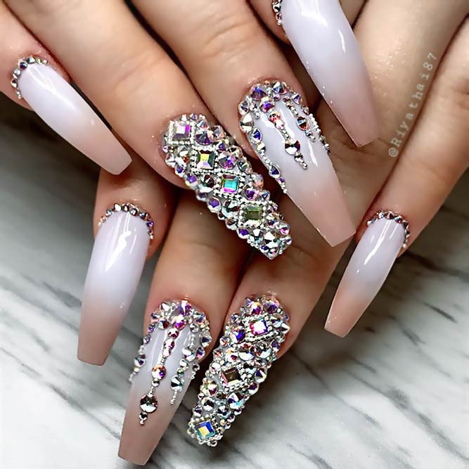 Nail Designs With Rhinestones
 Shine Bright Like A Diamond With Our Ideas Luxury Nails