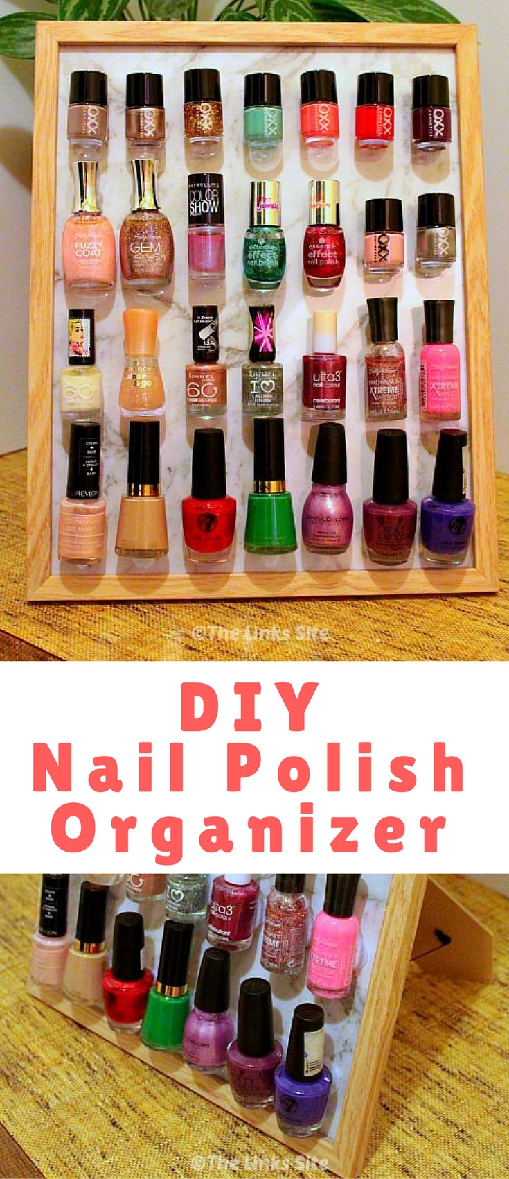Nail Polish Organizer DIY
 DIY Nail Polish Organizer Using a Frame Blogger