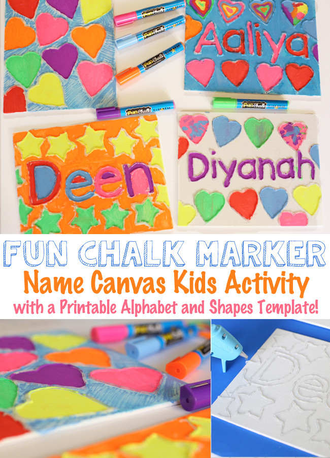 Name Crafts For Kids
 Canvas Name Art Craft For Kids