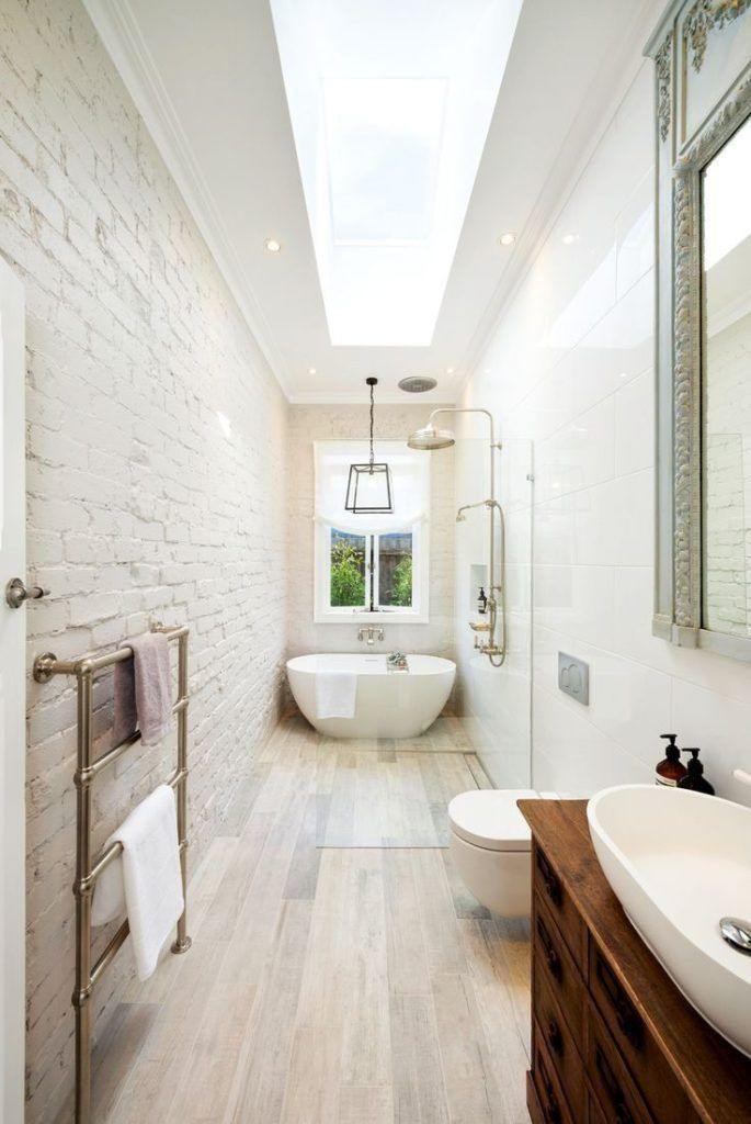 Narrow Master Bathroom
 The 25 best Long narrow bathroom ideas on Pinterest