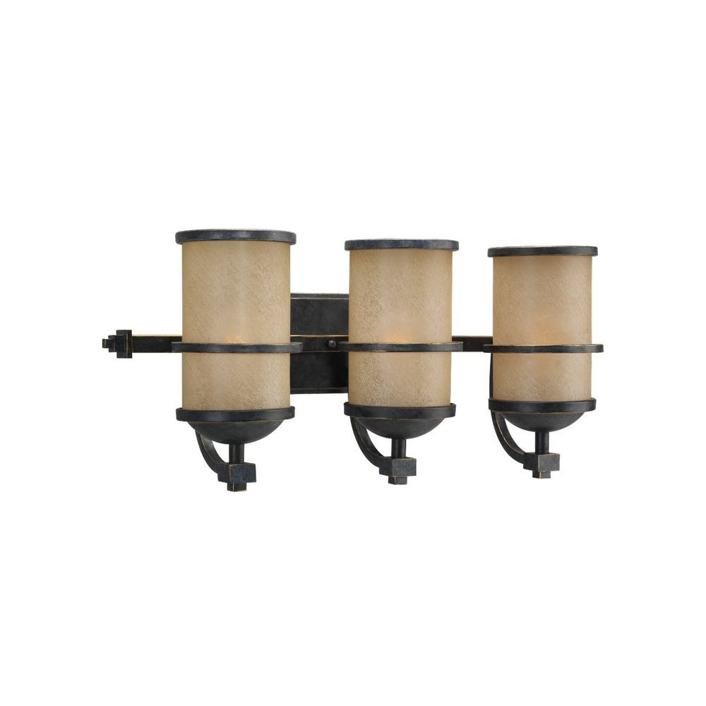 Nautical Bathroom Lights
 Nautical Bathroom Light with Three Lights in Bronze Finish