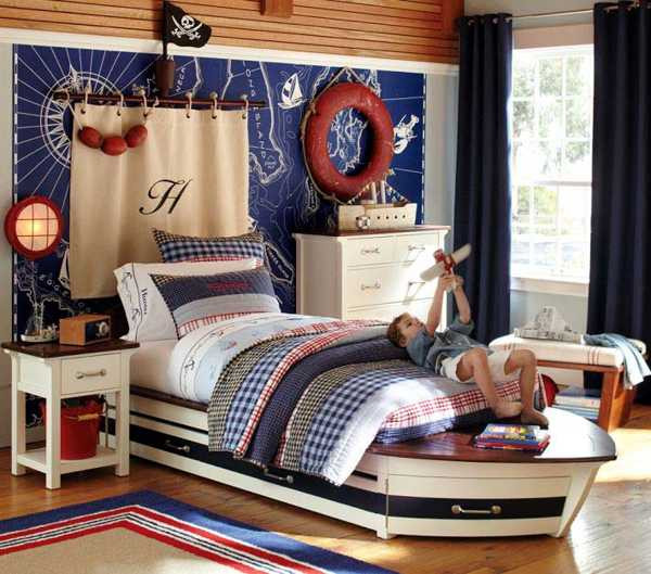 Nautical Kids Room Decor
 Nautical Decorating Ideas for Kids Rooms from Pottery Barn
