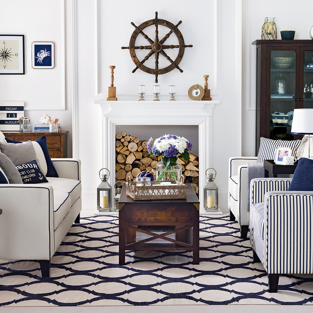Nautical Rugs For Living Room
 Coastal living rooms to recreate carefree beach days