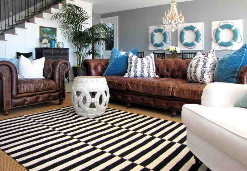 Nautical Rugs For Living Room
 How to Work A Black And White Striped Rug