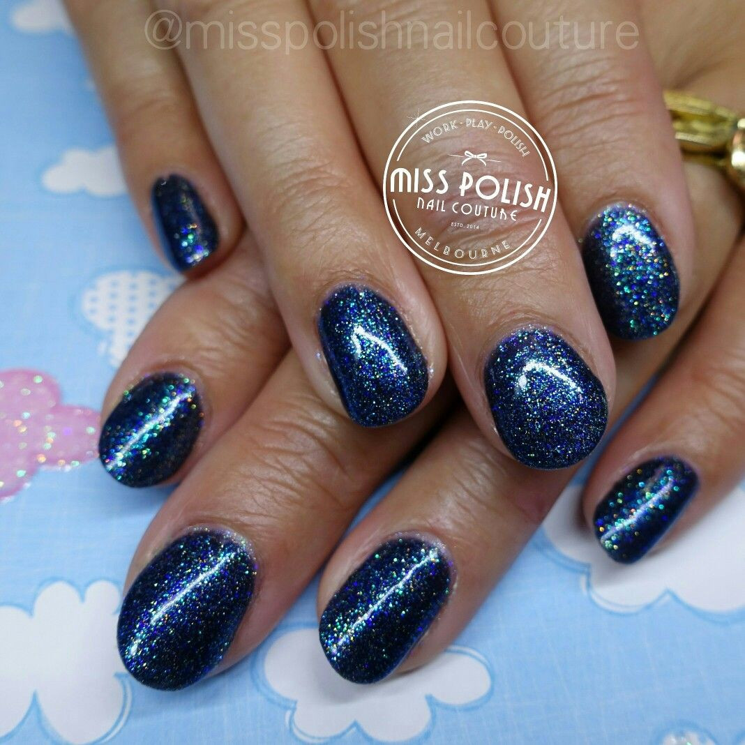 Navy Blue Glitter Nails
 Navy blue nails Glitter nails Glitter Gel polish Gel