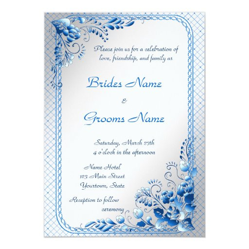 Navy Blue Wedding Invitations
 Navy Blue Wedding Invitation on styled silver