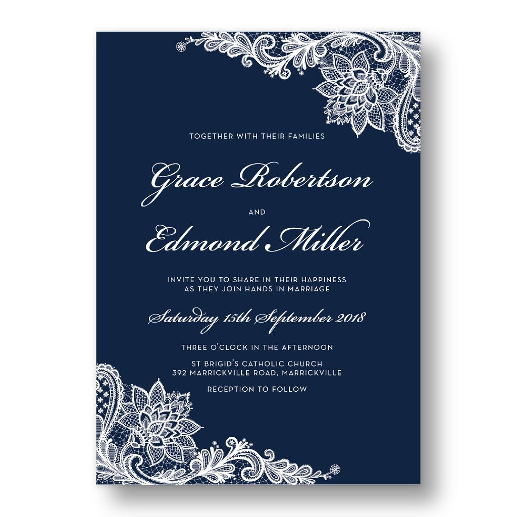 Navy Blue Wedding Invitations
 Fast & Affordable Wedding Invitations Australia · Navy