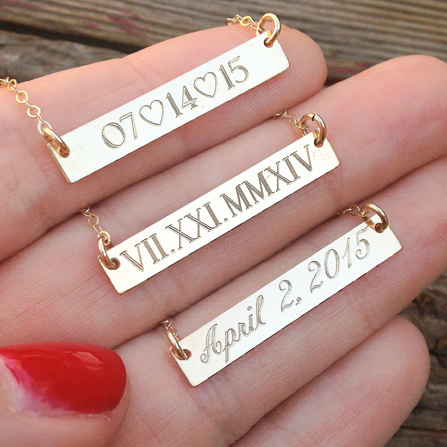 Necklace With Date
 WEDDING DATE necklace due date necklace by MyBelovedCo on Etsy