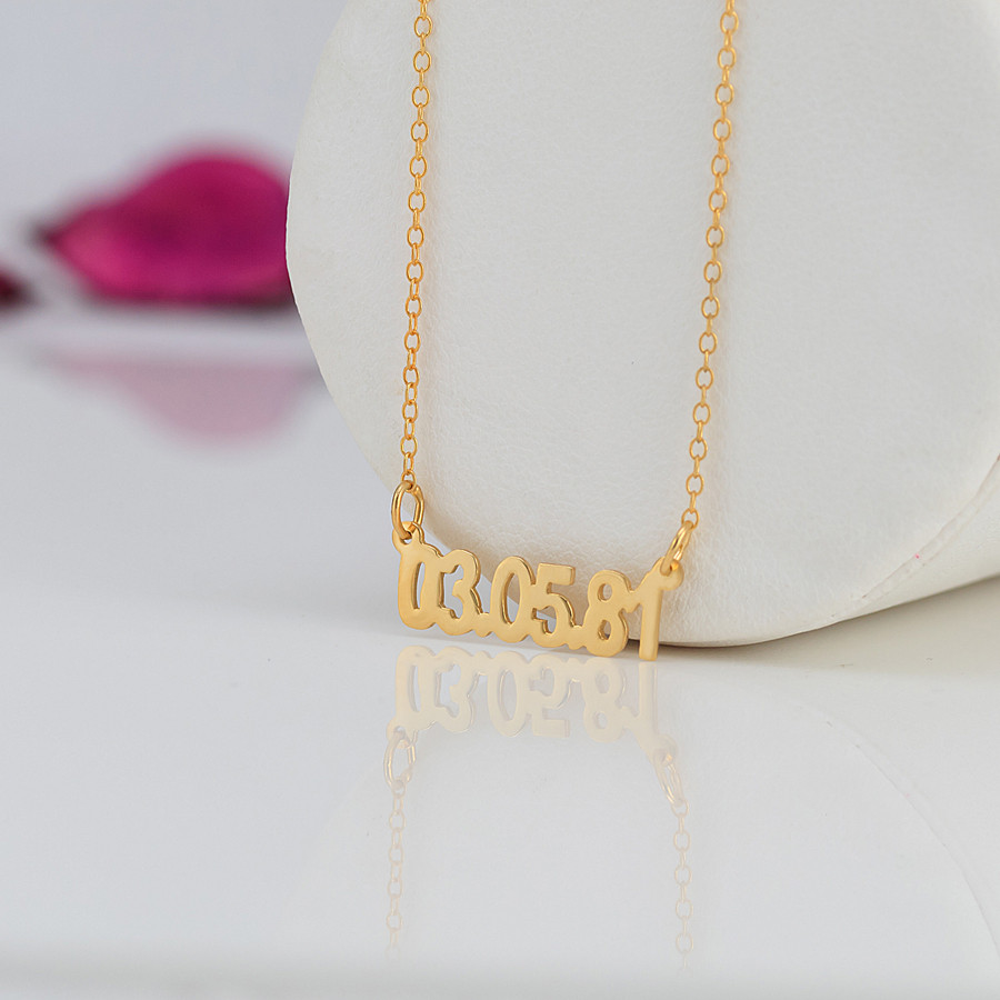 Necklace With Date
 Anniversary Date Necklace