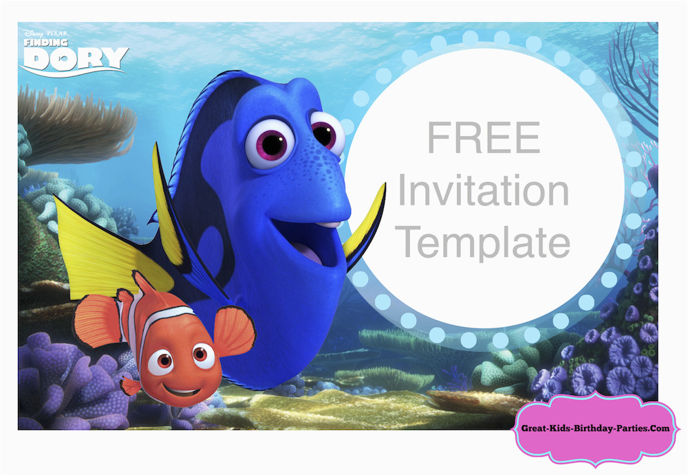 Nemo Birthday Invitations
 Finding Nemo Birthday Invitation Template