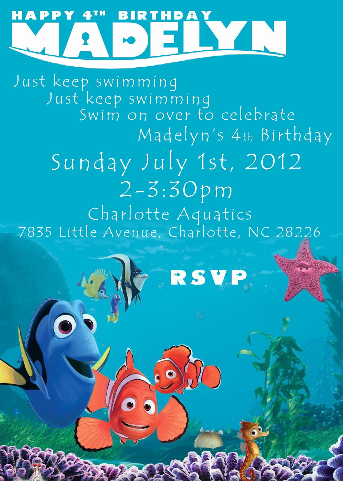 Nemo Birthday Invitations
 Buckeye Barrys Blog We Found Nemo Madelyn s Finding Nemo