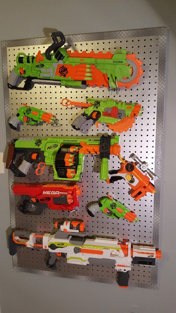 Nerf Gun Rack DIY
 Pin on pleted Projects