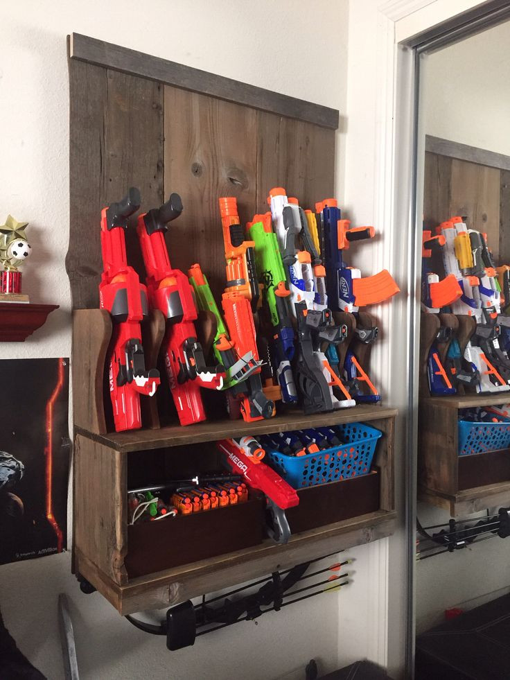 Nerf Gun Rack DIY
 17 Best images about I Wanna Build it on Pinterest
