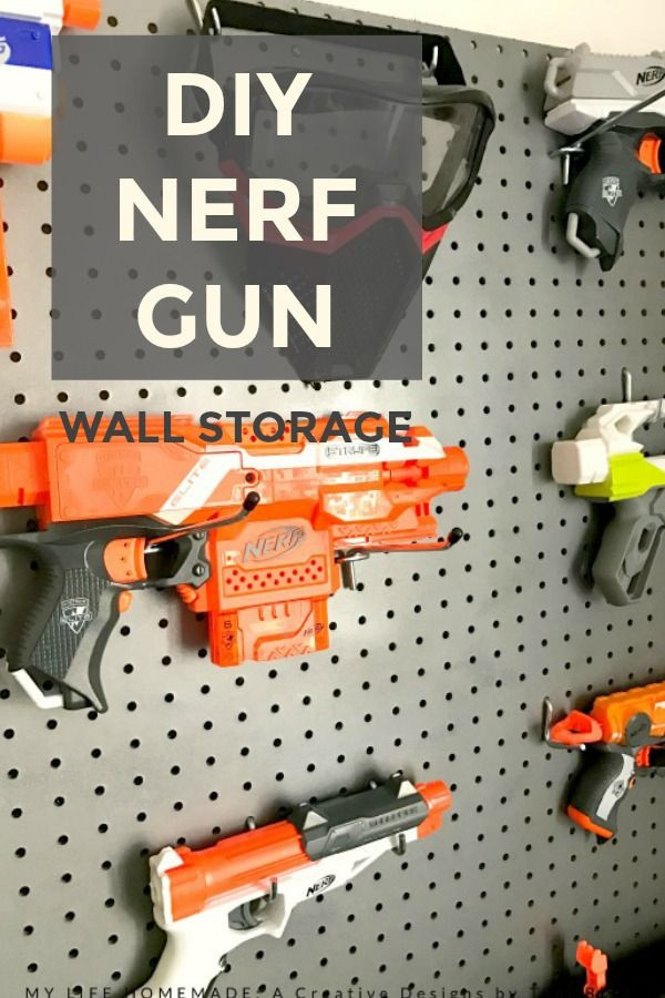 Nerf Gun Rack DIY
 Pin on Boys Room and playroom